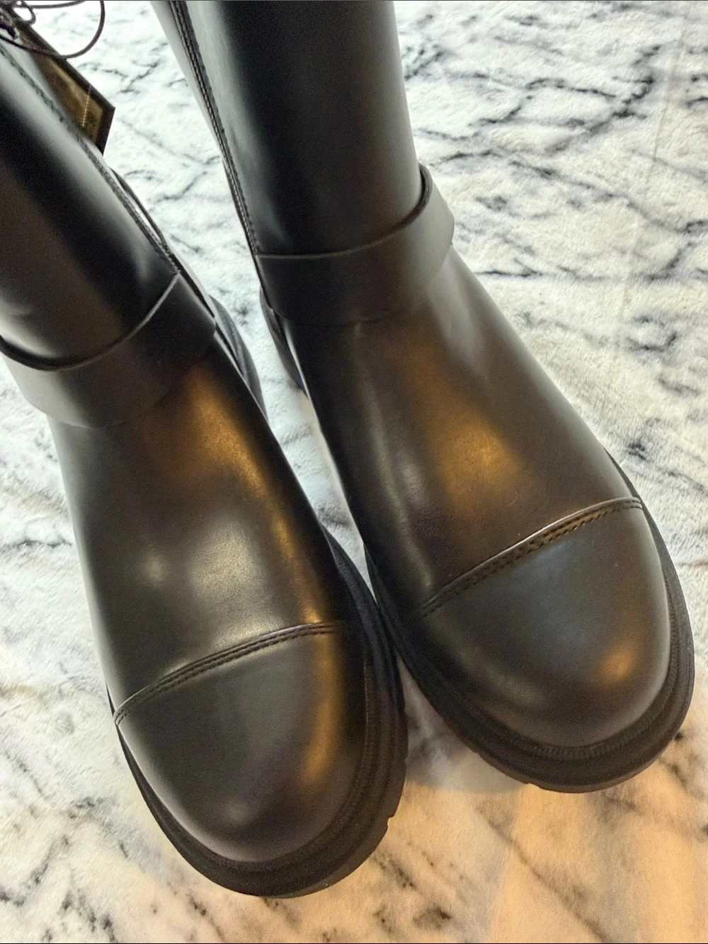 Art Class Big Girls Crosby Harness Moto Boots - Black Sise 4.